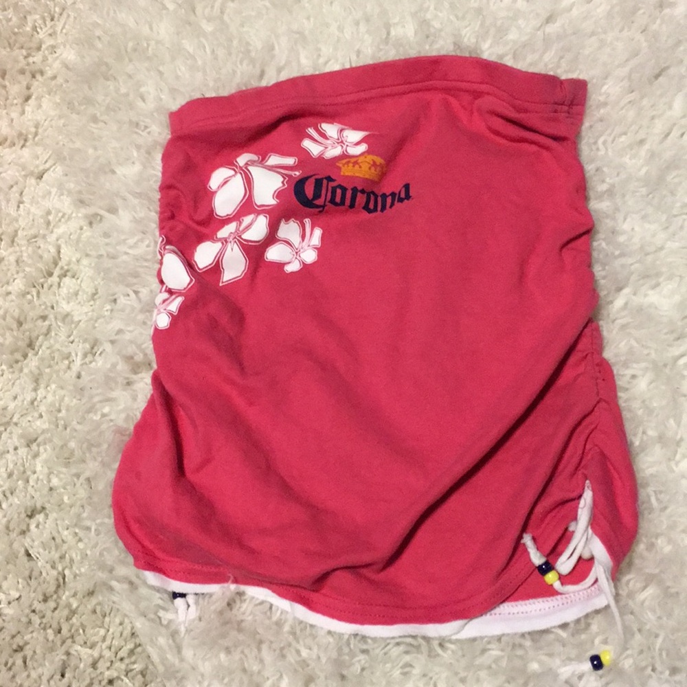 🇺🇸Corona Extra Strapless top/swim cover M